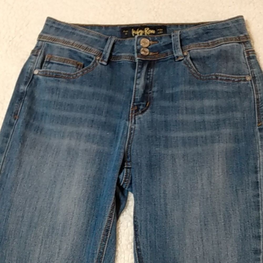 *Indigo Rain Blue‎ Jeans Women's Size 9 Juniors Double Button And Zipfly